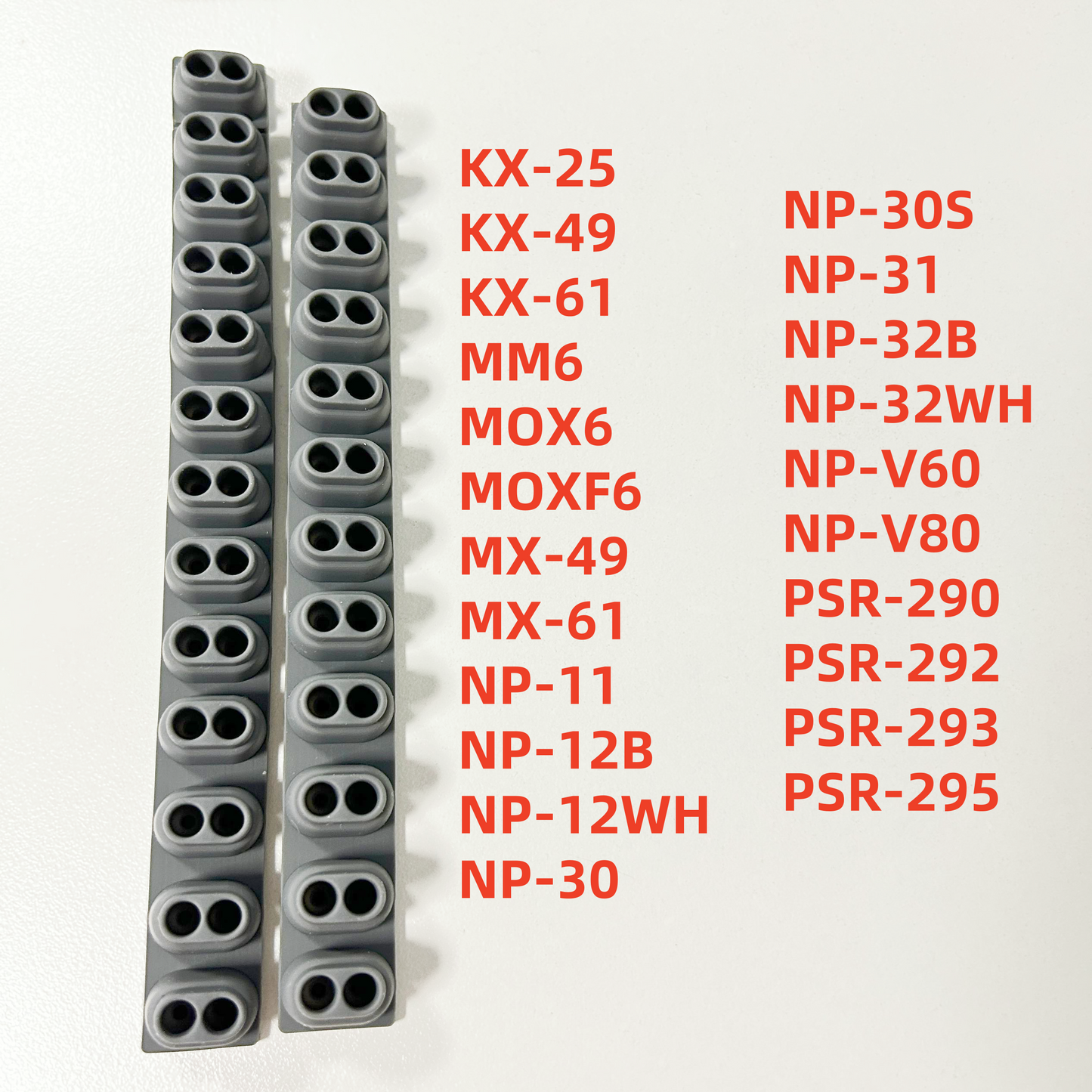 Keyboard Rubber Contact For YAMAHA KX-25 KX-49 KX-61 MM6 MOX6 MOXF6 MX-49 MX-61 NP-11 NP-12B NP-12WH NP-30 NP-30S NP-31 NP-32B NP-32WH NP-V60 NP-V80 PSR-290 PSR-292 PSR-293 PSR-295