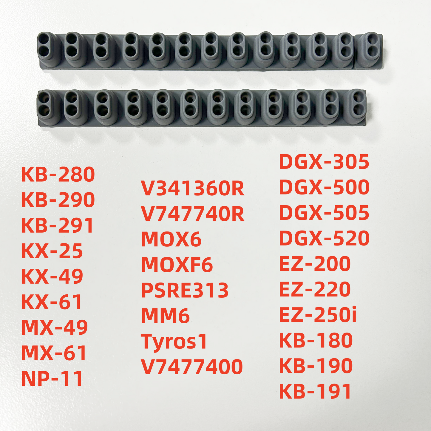 Keyboard Rubber Contact For YAMAHA V341360R V747740R MOX6 MOXF6 PSRE313 MM6 Tyros1 V7477400 DGX-305 DGX-500 DGX-505 DGX-520 EZ-200 EZ-220 EZ-250i KB-180 KB-190 KB-191 KB-280 KB-290 KB-291 KX-25 KX-49 KX-61 MX-49 MX-61 NP-11