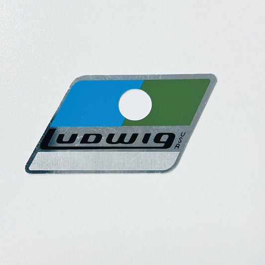 Ludwig Blue And olive Drum Badge Pointy- with 6ply grommet