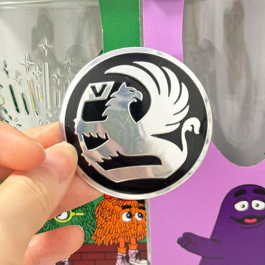 70mm Domed Vauxhall Griffin Metal Badge Emblem For Calibra Corsa Omega Astra Corsa-B Omega1995 Astra MK3 , Senator B (bonnet)