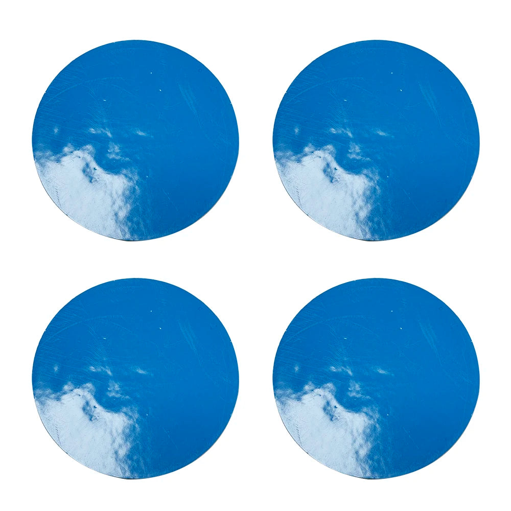4pcs 1980-1996 FORD F150 BRONCO VAN Center Caps RED EMBLEM STICKERS BADGES LOGOS