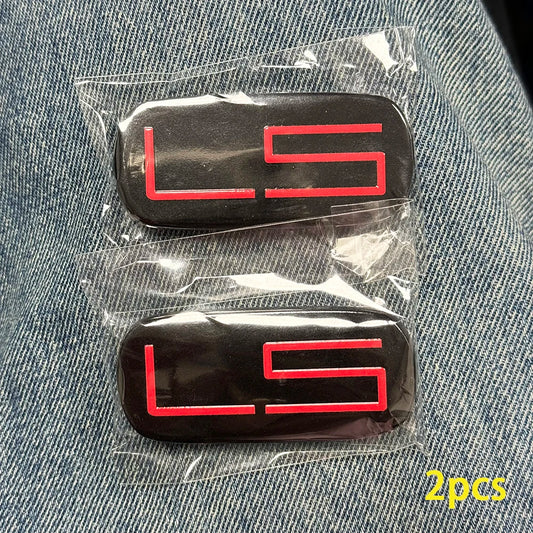 2Pcs Black Red 99-07 Side Body LS Emblem 3D Badge with Adhesive Backing Replacement