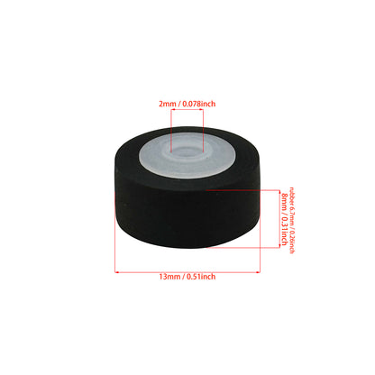 Compatible For Sony TC-WRxxx TC-WEXX Cassette Deck Rubber Pinch Roller 13 mm x 8 mm x 2 mm Please see the detailed description.