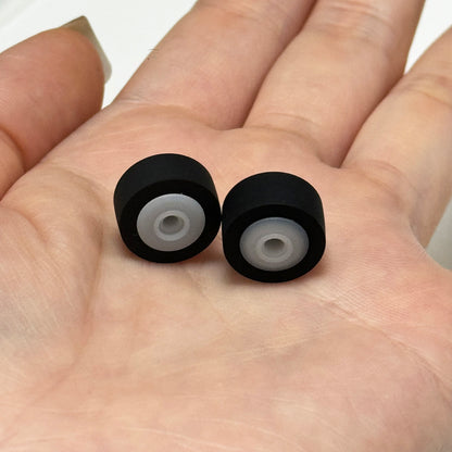 Pinch Roller Rubber Compatible With Boombox 13 x 8 mm Set of 2 pcs Single / Dual Capstan Cassette Decks Take-up Side Replacement