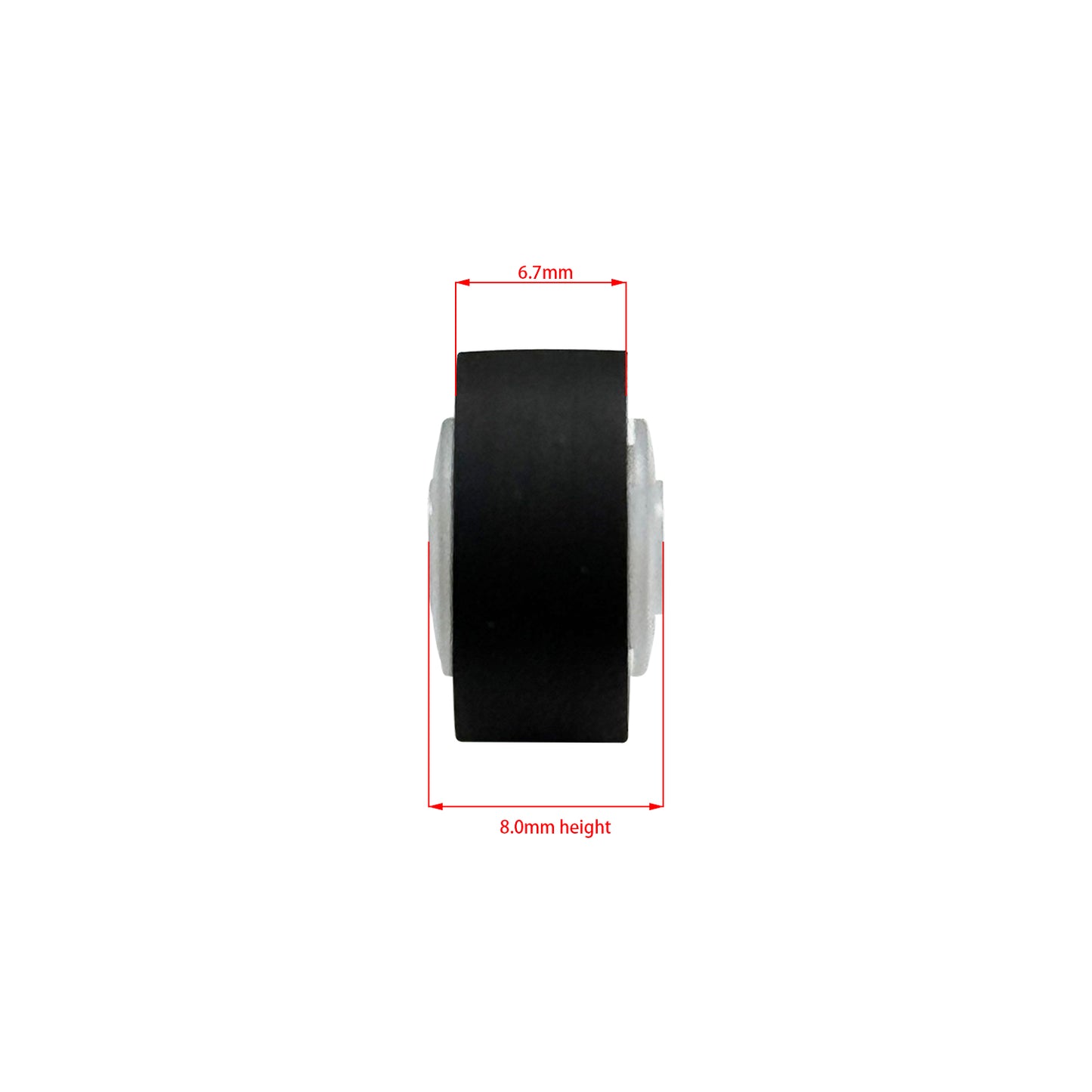 Pinch Roller Rubber Compatible With Boombox 13 x 8 mm Set of 2 pcs Single / Dual Capstan Cassette Decks Take-up Side Replacement