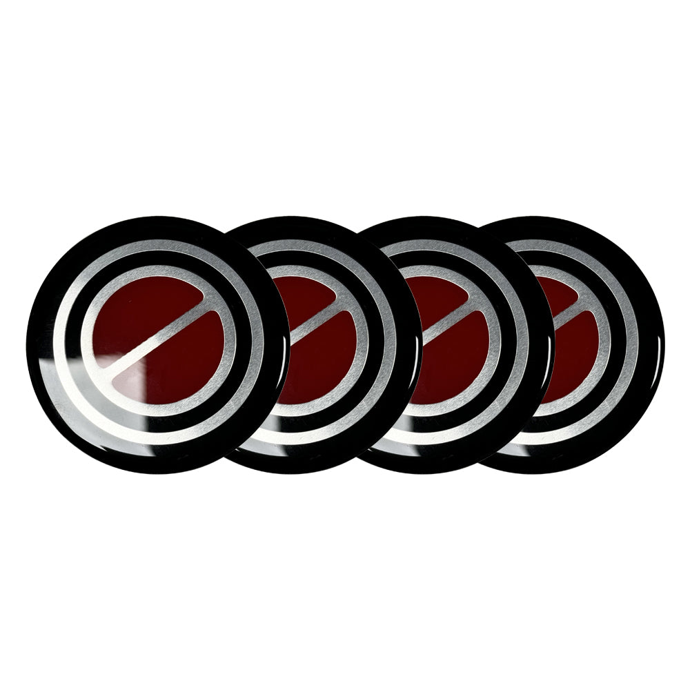 4pcs 1980-1996 FORD F150 BRONCO VAN Center Caps RED EMBLEM STICKERS BADGES LOGO Bronco 92 93 94 95 96 Hollander