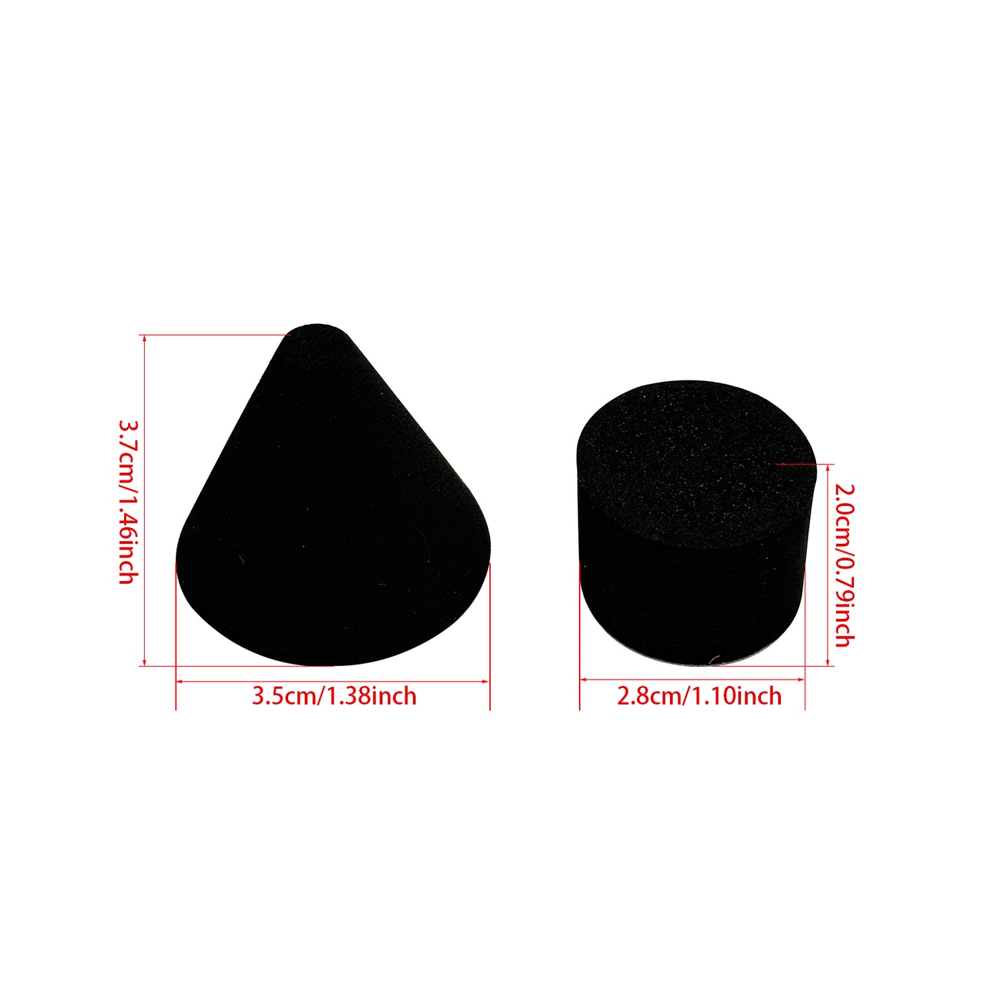 35x37mm Electric Drum Part Trigger Sponge Cone Foam & 20*28mm Drum Trigger With Adhesive Percussion Instrument Part