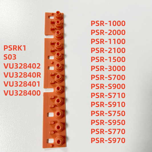 Conductive Rubber Key Contact Conductive Strip For Yamaha PSR-1000 PSR-2000 PSR-1100 PSR-2100 PSR-1500 PSR-3000 PSR-S700 PSR-S900 PSR-S710 PSR-S910 PSR-S750 PSR-S950 PSR-S770 PSR-S970 PSRK1 S03 VU328402 VU32840R VU328401 VU328400