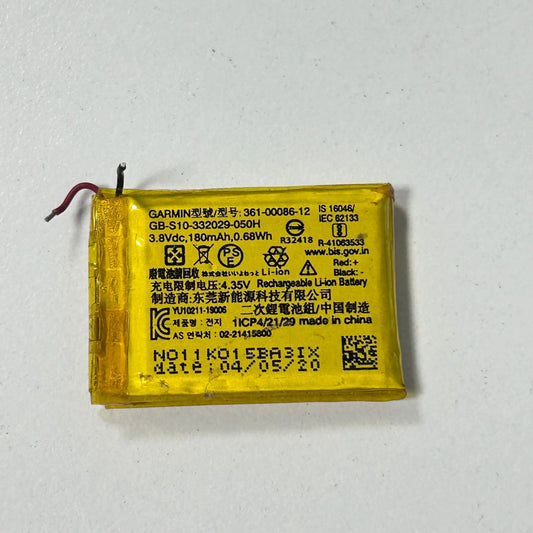 Battery 361-00086-12 180mAh 3.8v For Garmin Fenix 6S, 6S pro Smart watch