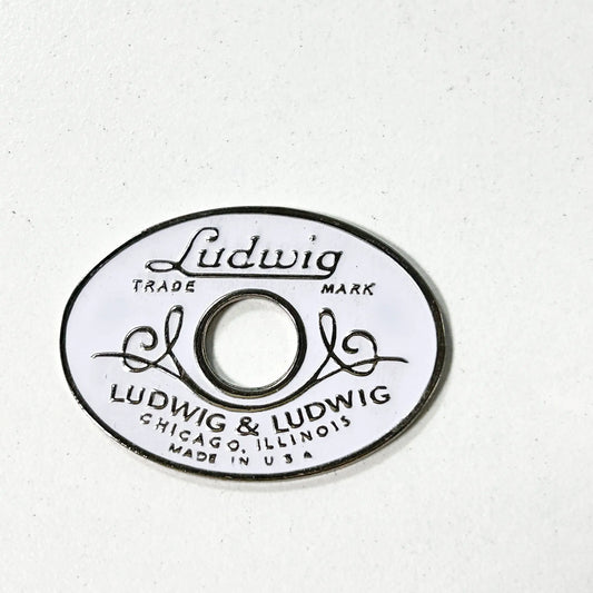 1930's Ludwig & Ludwig White & Silver Drum badge