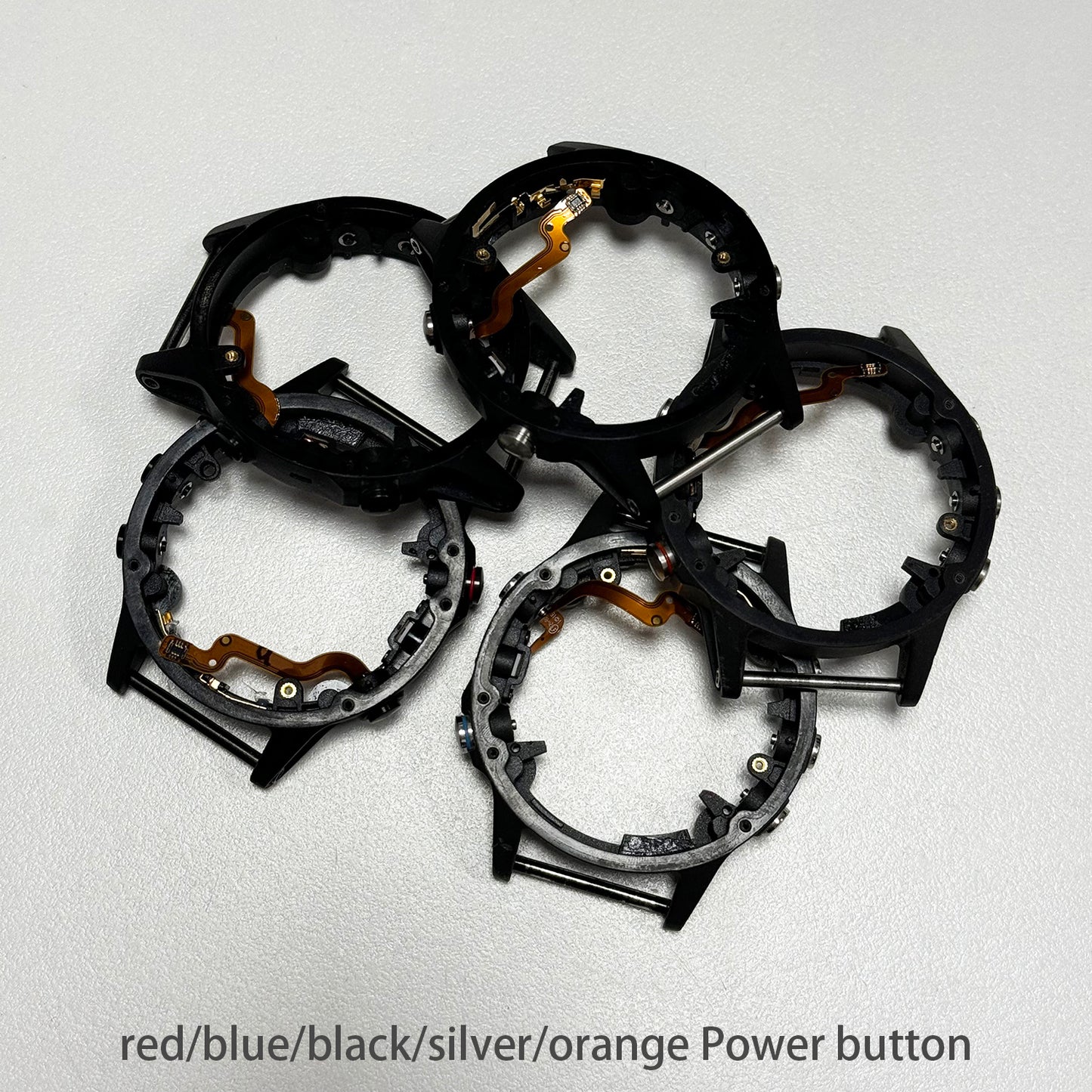 Middle Frame For Garmin Fenix 5 / Fenix 5 Sapphire / Fenix 5 Plus Back Cover Frame With Button , Stem Middle Box Frame Power Button Part Repair
