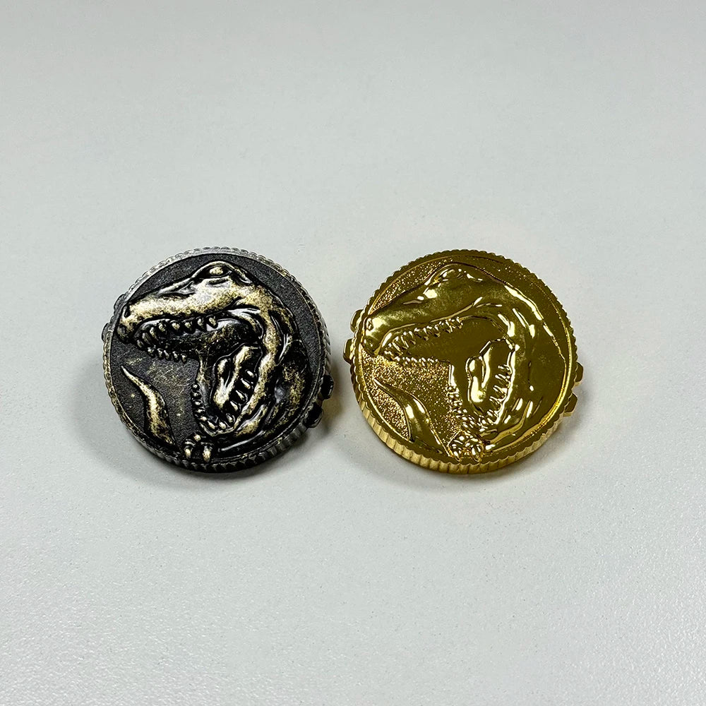 Only Applicable To Power Ranger Morpher Toy 1991 1992 93 T-REX Tyrannosaurus Vintage Power Coin Gold / Weathered Ranger Cosplay