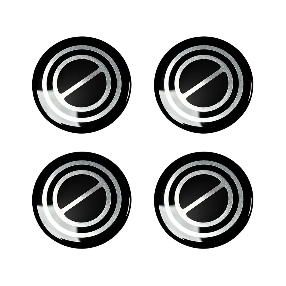 4pcs 1980-1996 FORD F150 BRONCO VAN Center Caps BLACK EMBLEM STICKER BADGE LOGO