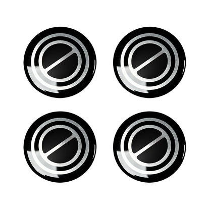 4pcs 1980-1996 FORD F150 BRONCO VAN Center Caps BLACK EMBLEM STICKER BADGE LOGO