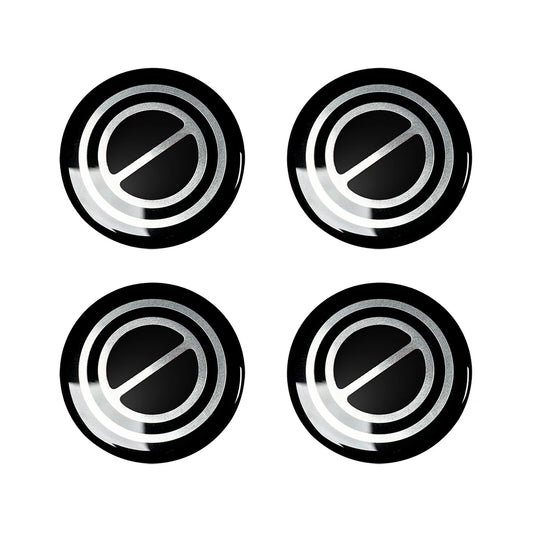 4pcs 1980-1996 FORD F150 BRONCO VAN Center Caps BLACK EMBLEM STICKER BADGE LOGO