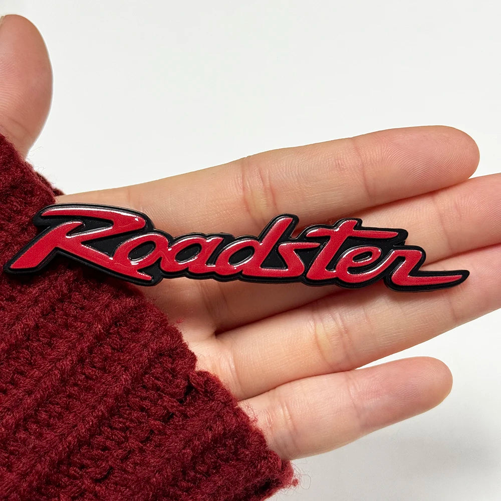 RED ROADSTER JDM EMBLEM BADGE LOGO ENGINE RACE MIATA MX-5 NB NA MX5 EUNOS Decorations With Double-sided Tape