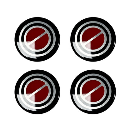 4pcs 1980-1996 FORD F150 BRONCO VAN Center Caps RED EMBLEM STICKERS BADGES LOGOS