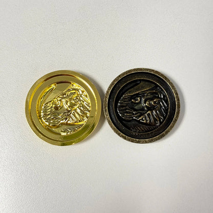Legacy Lord Drakkon Coin Gold Coin-Weathered Cosplay Prop for Legacy Ranger Morpher