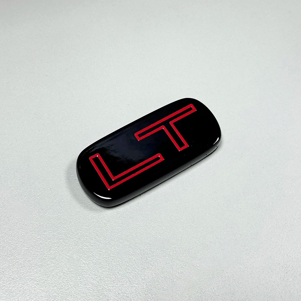 Red LT Nameplate Emblem Car Badge For 99-07 Silverado Suburban Backed with 3M Tape 2.5" x 1.2"