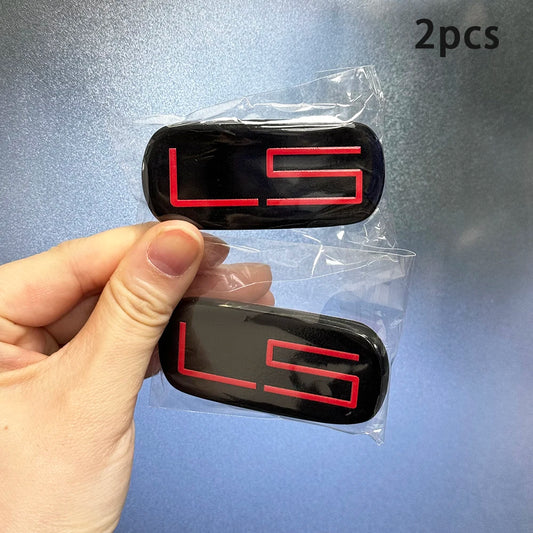 2Pcs Black Red 99-07 Side Body LS Emblem 3D Badge with Adhesive Backing Replacement
