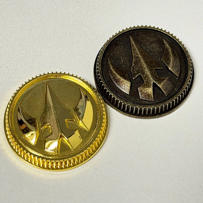 Legacy Lord Drakkon Power Coin Gold Weathered Cosplay Prop for Legacy Morpher Ranger