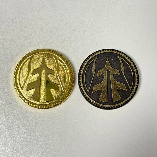 Legacy Tiger Power Coin-Gold Coin-Weathered Made for Legacy Ranger Morpher Cosplay