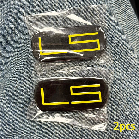 2Pcs Black Gold 99-07 Side Body LS Resin Emblem 3D Badge With Adhesive Backing Water Proof Replacement