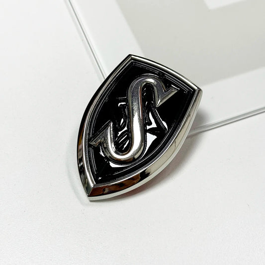 BLACK SILVIA S HOOD TRUNK Metal EMBLEM Nissan 240 SR20DET JDM S14 240SX Badge With Pre Applied Adhesive-backing