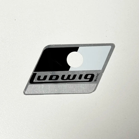 Drum Badge Ludwig 1970’s 1980's Black And White Pointy Vintage CHICAGO ERA SNARE TOM BASS + DRUM Part