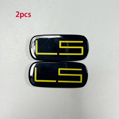 2Pcs Black Gold 99-07 Side Body LS Resin Emblem 3D Badge With Adhesive Backing Water Proof Replacement