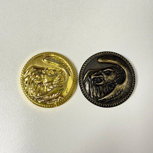 Legacy Lord Drakkon Coin Gold Coin-Weathered Cosplay Prop for Legacy Ranger Morpher