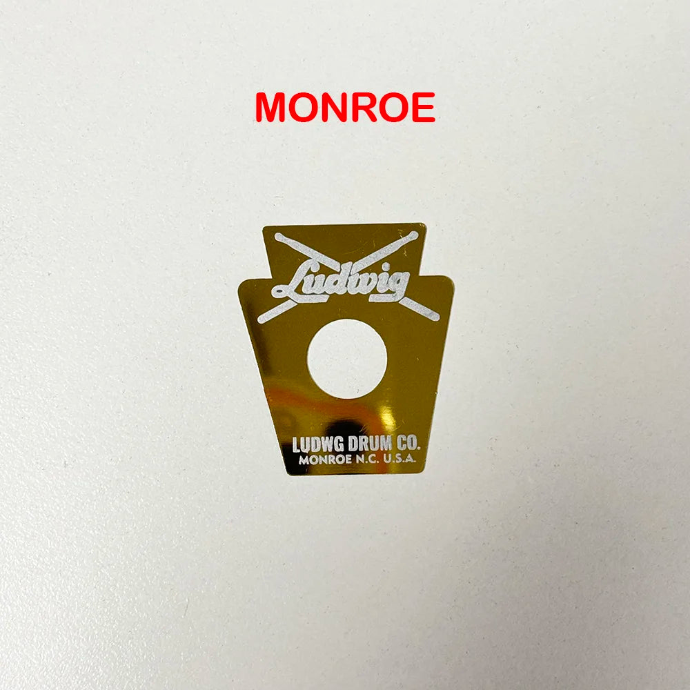 Ludwig Keystone Monroe Snare Drum Badge 80's 90's Without Grommet Logo Plate Emblem Vintage Part