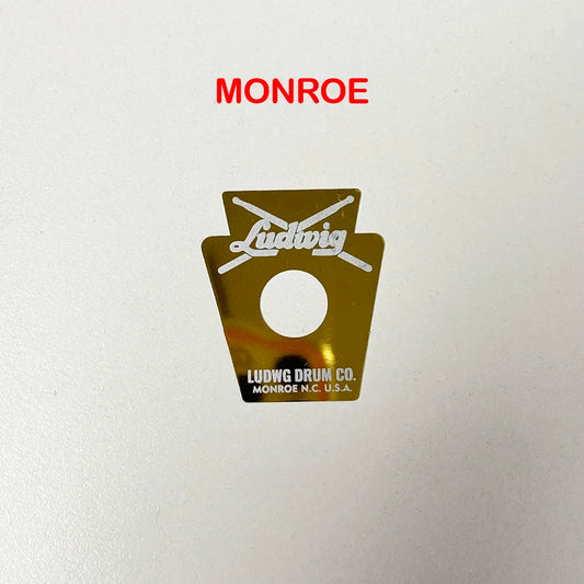 Ludwig Keystone Monroe Snare Drum Badge 80's 90's Without Grommet Logo Plate Emblem Vintage Part