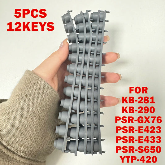 12 Note For Yamaha KB-281 KB-290 PSR-GX76 PSR-E423 PSR-E433 PSR-S650 YTP-420 Conductive Rubber Contact Pad Button D-Pad