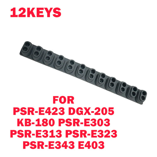 For PSR-E423 DGX-205 KB-180 PSR-E303 PSR-E313 PSR-E323 PSR-E343 E403 Yamaha 12 Note Rubber Key Contact Strip