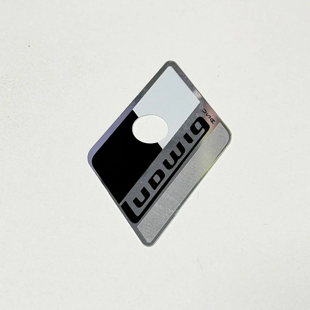 Drum Badge Ludwig 1970’s 1980's Black And White Pointy Vintage CHICAGO ERA SNARE TOM BASS + DRUM Part