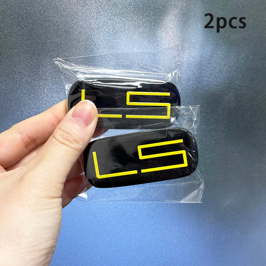 2Pcs Black Gold 99-07 Side Body LS Resin Emblem 3D Badge With Adhesive Backing Water Proof Replacement