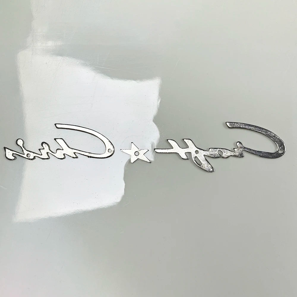 Chris * Craft Vintage Chrome Plated Logo Metal Badge Project/Restoration Small Version Interior Panel Marine Letter Markings
