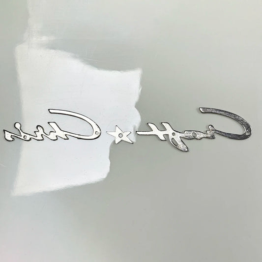 Chris * Craft Vintage Chrome Plated Logo Metal Badge Project/Restoration Small Version Interior Panel Marine Letter Markings