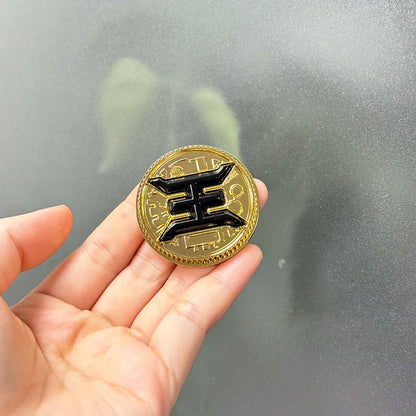 Made for Bandai Ranger Legacy Morpher Power Coin Gold Metal Legacy BLACK ZEO CRYSTAL