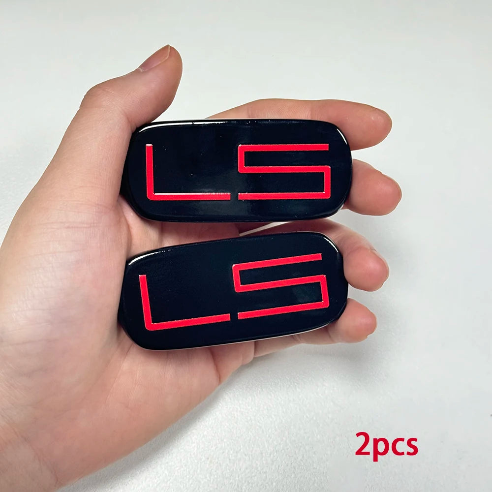 2Pcs Black Red 99-07 Side Body LS Emblem 3D Badge with Adhesive Backing Replacement