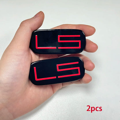 2Pcs Black Red 99-07 Side Body LS Emblem 3D Badge with Adhesive Backing Replacement