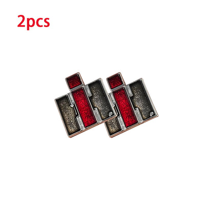 2pcs INTERNATIONAL SMALL INTERIOR EMBLEMS Car Metal Badge With 3M Double-sided Tape Suit SCOUT Pickup Truck Part Repair