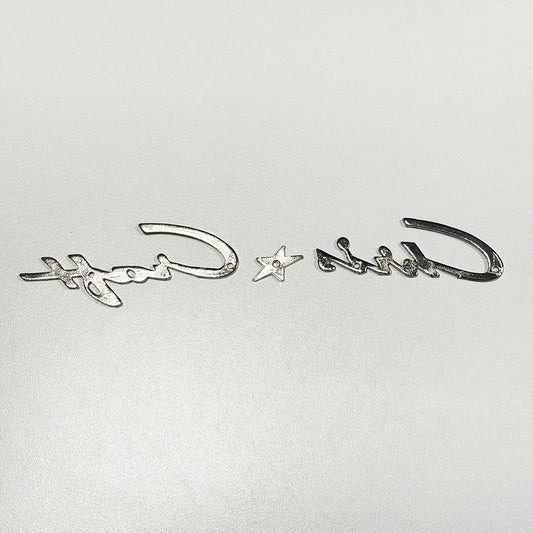 2 Sets of Chris * Craft Vintage Chrome Plated Logo Badge Small Version Project/Restoration For Interior Panel