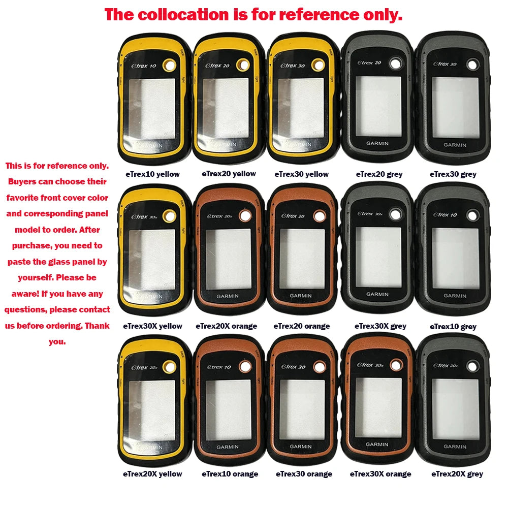 Front Case Cover / Glass Panel For GARMIN eTrex 30 30X 20 20X 10 22X 32X Housing Button GPS Part Read the Description Carefully